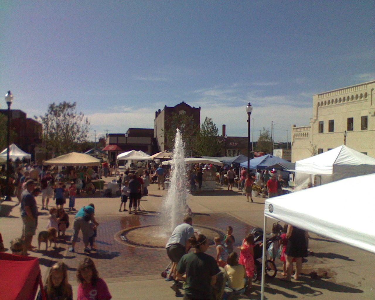 Stevens point Farmers Market is a busy place on Saturdays.